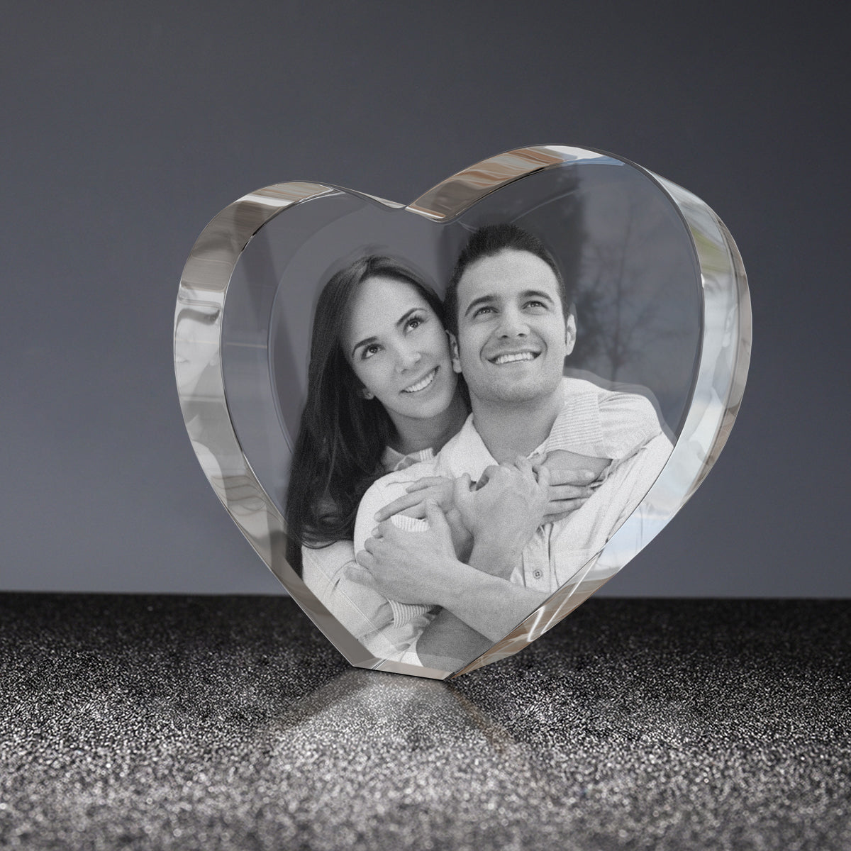 3D Crystal Engraving - Heart GEMGLOW 3D