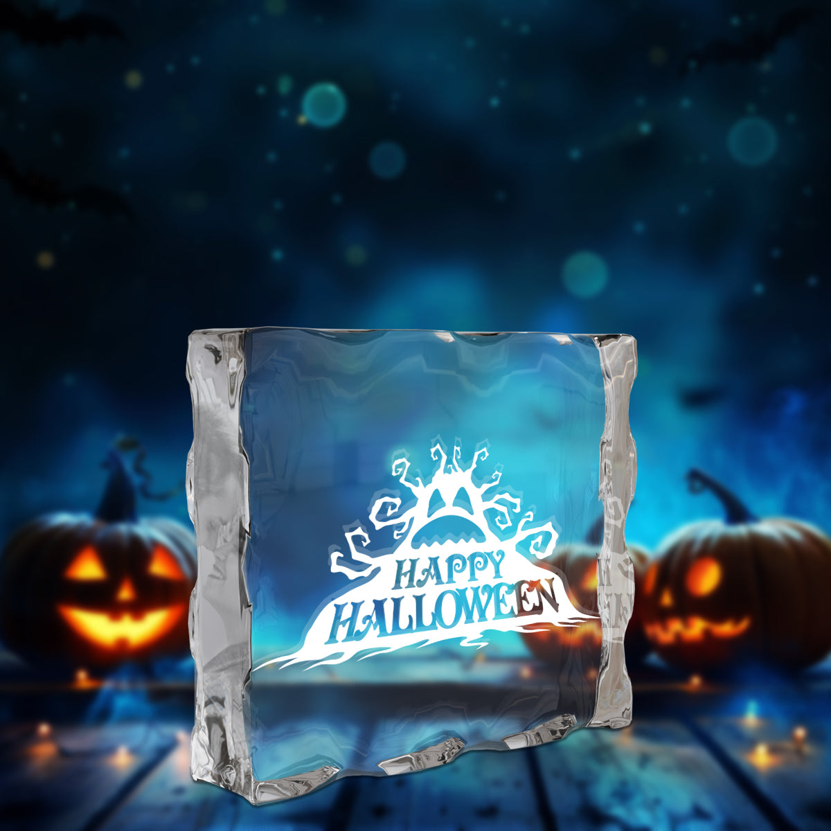 Predesigned Halloween Engraved 3D Crystal - Crystal Photoframe