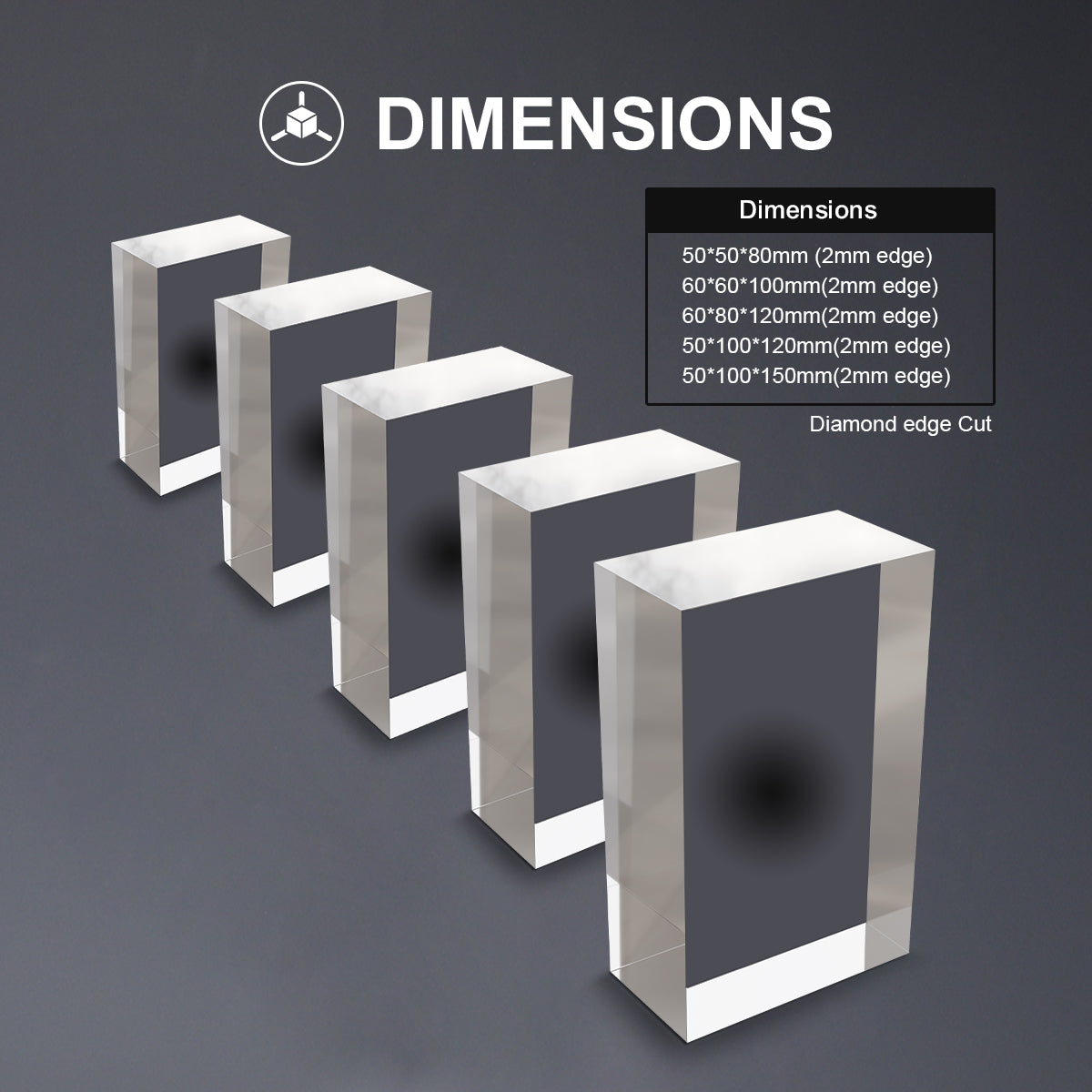 3D Crystal Engraving Blank Block - Rectangle