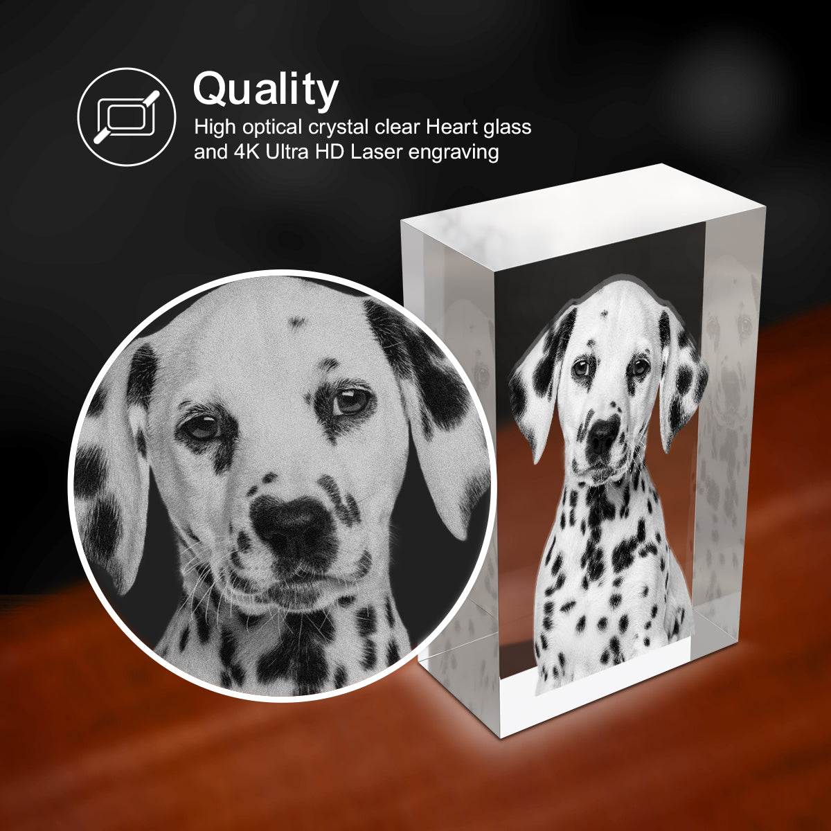 3D Crystal Engraving Blank Block - Rectangle