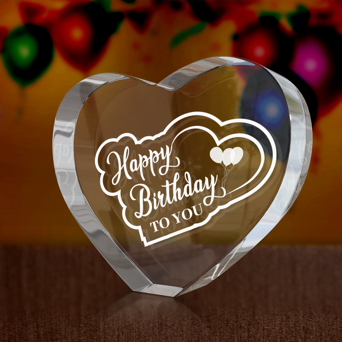 3D Crystal Engraving - Heart for Birthday gift GEMGLOW 3D