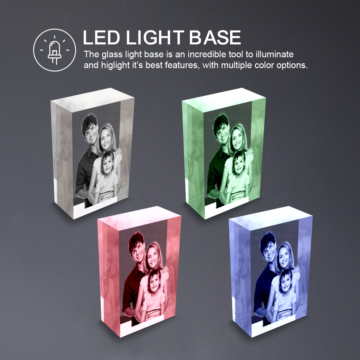 3D Crystal Engraving Blank Block - Rectangle