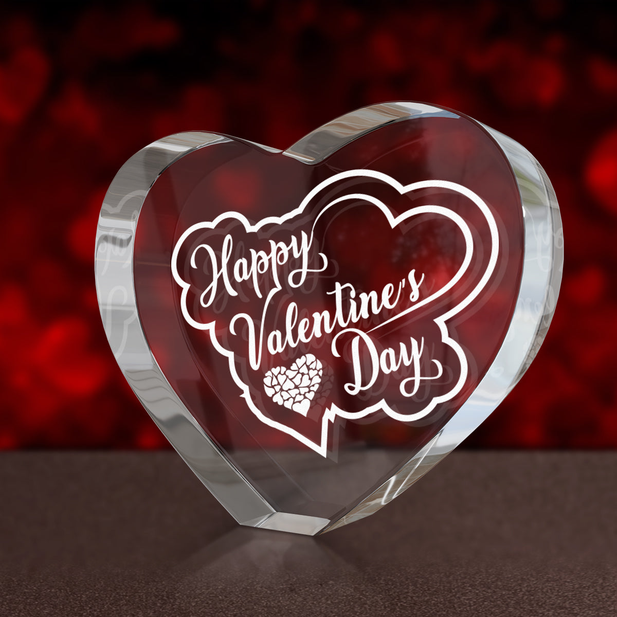 3D Crystal Engraving - Heart for Valentiens day gift GEMGLOW 3D