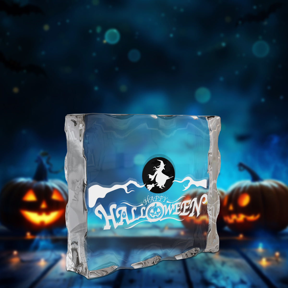 Predesigned Halloween Engraved 3D Crystal - Crystal Photoframe